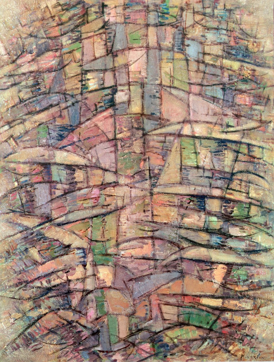Fa (olaj, vászon) alkotó: Piet Mondrian