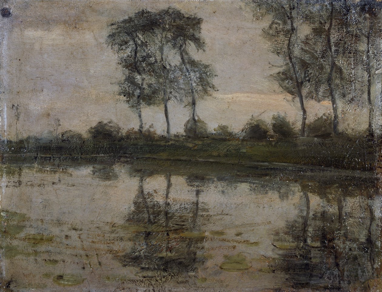 Fák a Gein folyó mellett, Piet Mondrian (1872-1944). Hollandia, XX. század. alkotó: Piet Mondrian