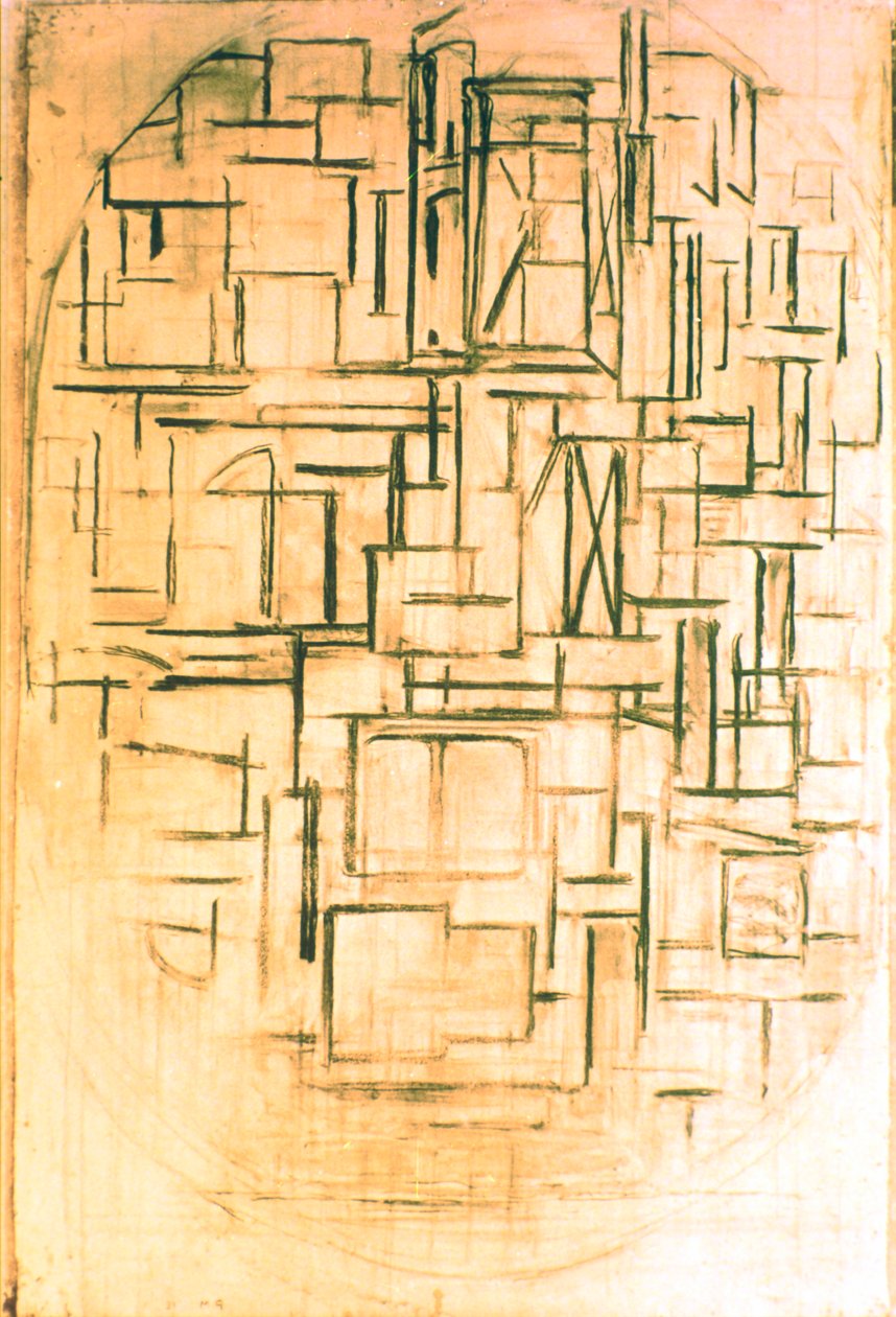Névtelen ovális kompozíció 1914 alkotó: Piet Mondrian