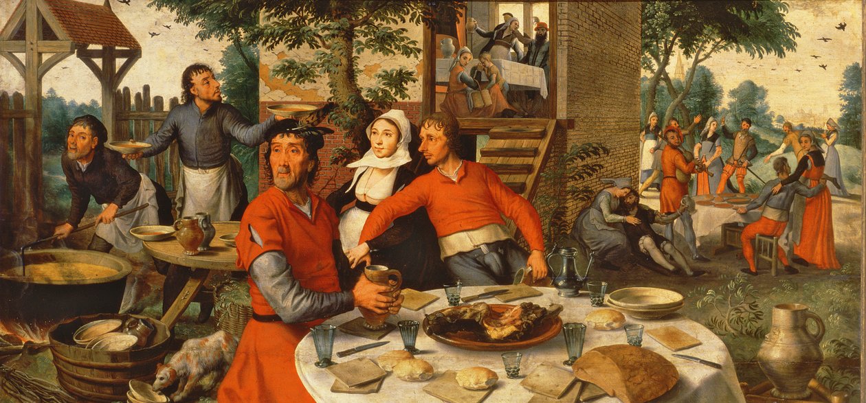 Parasztünnep, 1550 alkotó: Pieter Aertsen