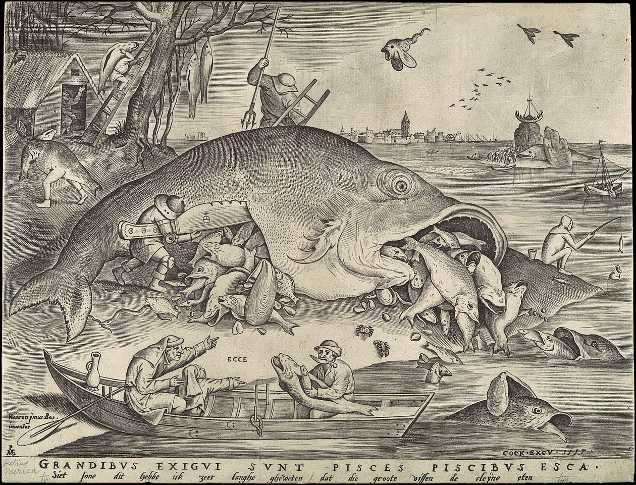 A nagy halak kis halat esznek alkotó: Pieter Bruegel the Elder