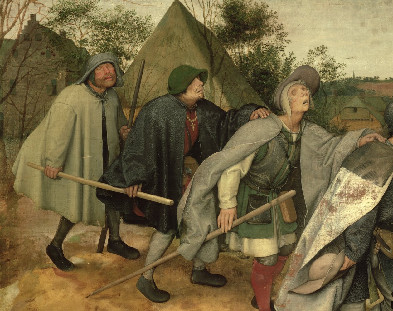 Példabeszéd a vakról, részlet három vakról, 1568 (29163 részlet) alkotó: Pieter Bruegel the Elder