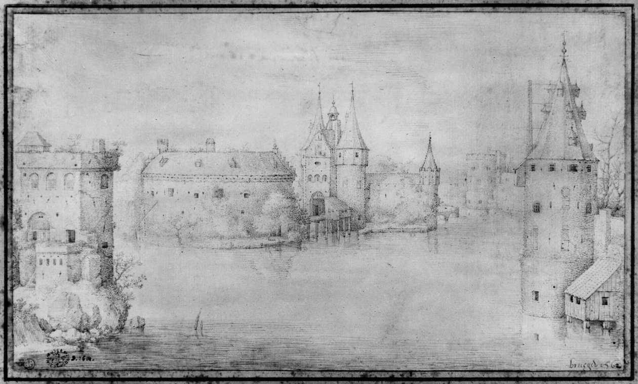 Kis erődített sziget, Amszterdam, 1562 alkotó: Pieter Bruegel the Elder
