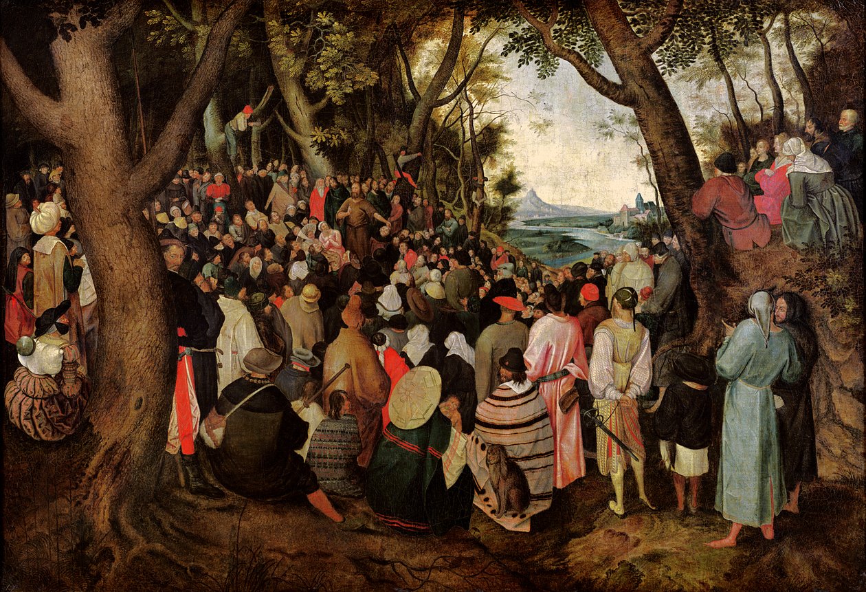 Keresztelő Szent János prédikációja alkotó: Pieter Bruegel the Elder
