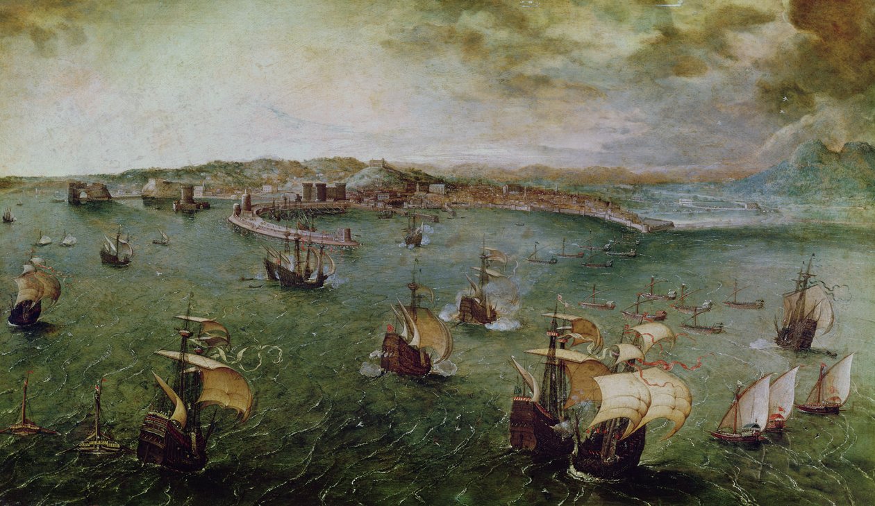 Kilátás a nápolyi kikötőre, 1550-69 körül alkotó: Pieter Bruegel the Elder