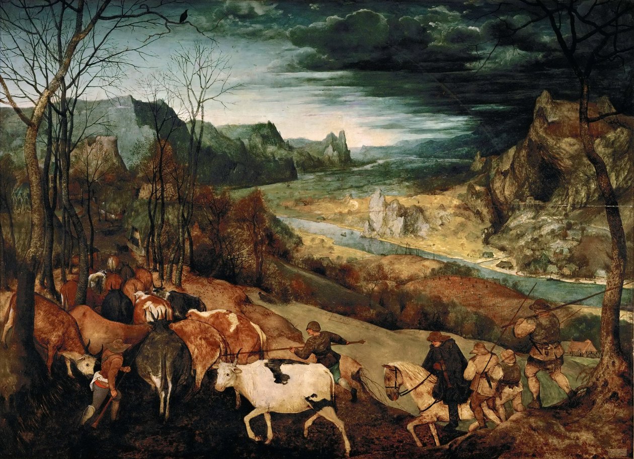 A csorda visszatérése (ősz) alkotó: Pieter Bruegel the Elder