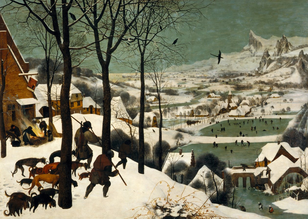 Havi ciklus, jelenet: A vadászok a hóban tél alkotó: Pieter Bruegel the Elder