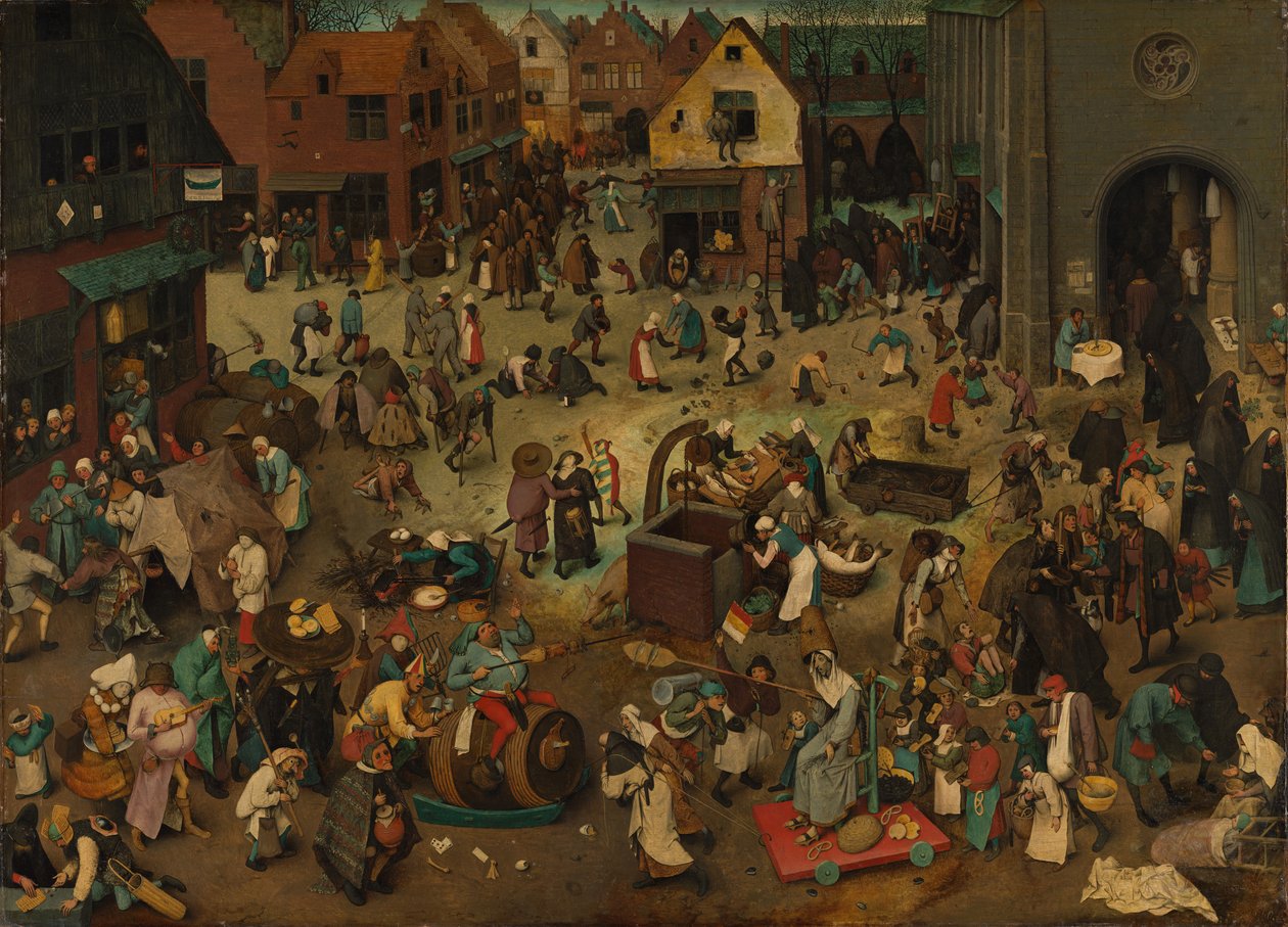 Farsang és nagyböjt közötti küzdelem alkotó: Pieter Bruegel the Elder
