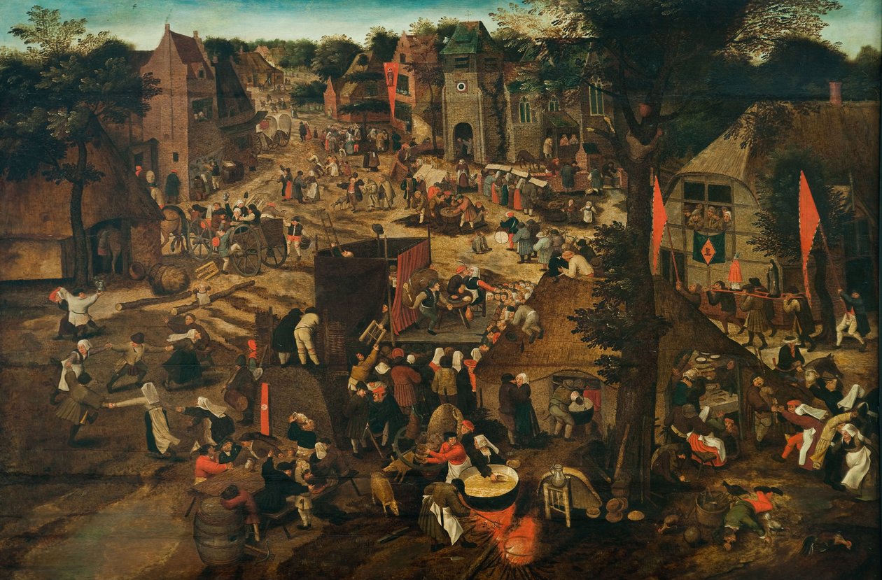 Faluvásár (Falusi fesztivál Szent Hubert és Szent Antal tiszteletére) alkotó: Pieter Brueghel the Younger