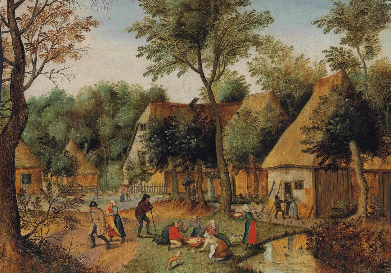 Étkezési idő az országban alkotó: Pieter Brueghel the Younger