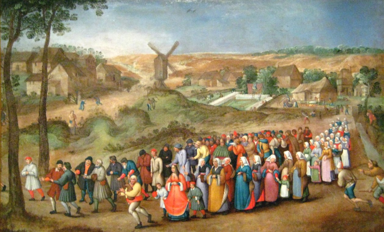 Esküvői menet a táj előtt alkotó: Pieter Brueghel the Younger