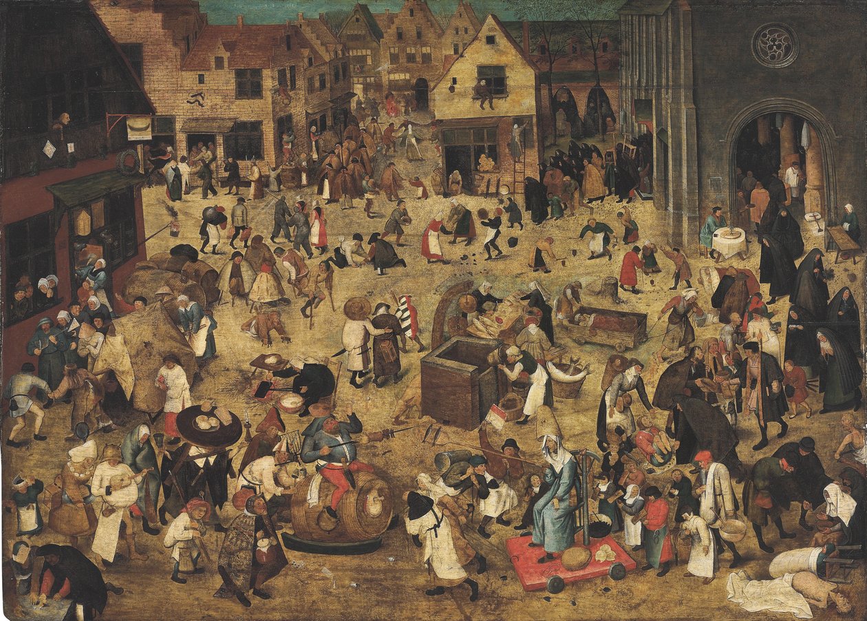 Küzdelem a farsang és a böjt között alkotó: Pieter Brueghel the Younger