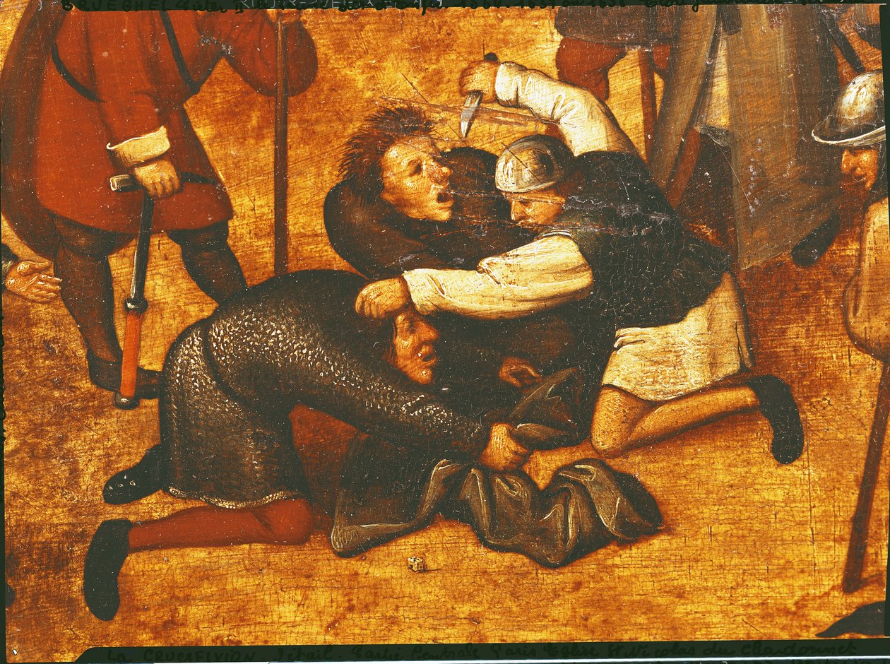 A keresztre feszítés, a központi rész részlete alkotó: Pieter Brueghel the Younger