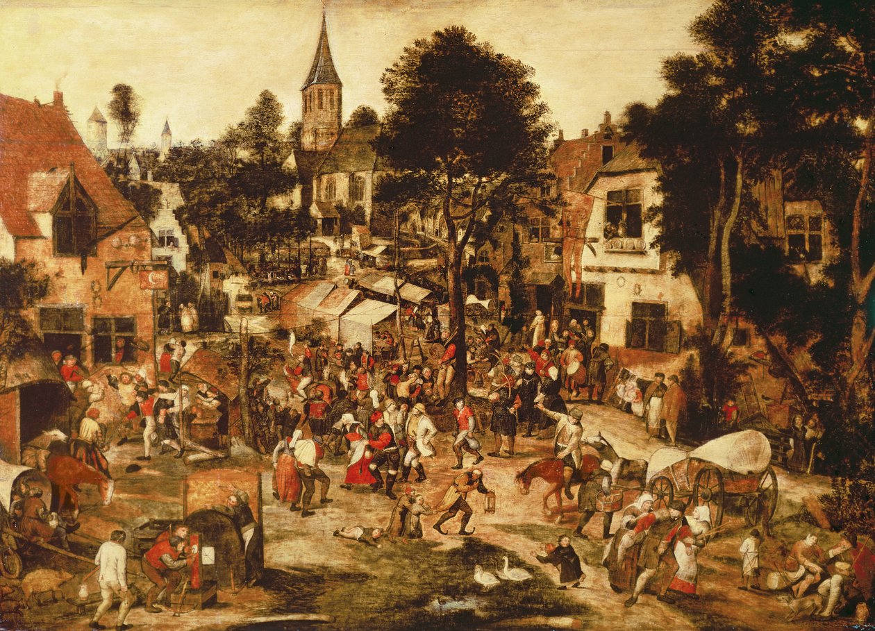 Falusi vásár (olaj, fa) alkotó: Pieter Brueghel the Younger