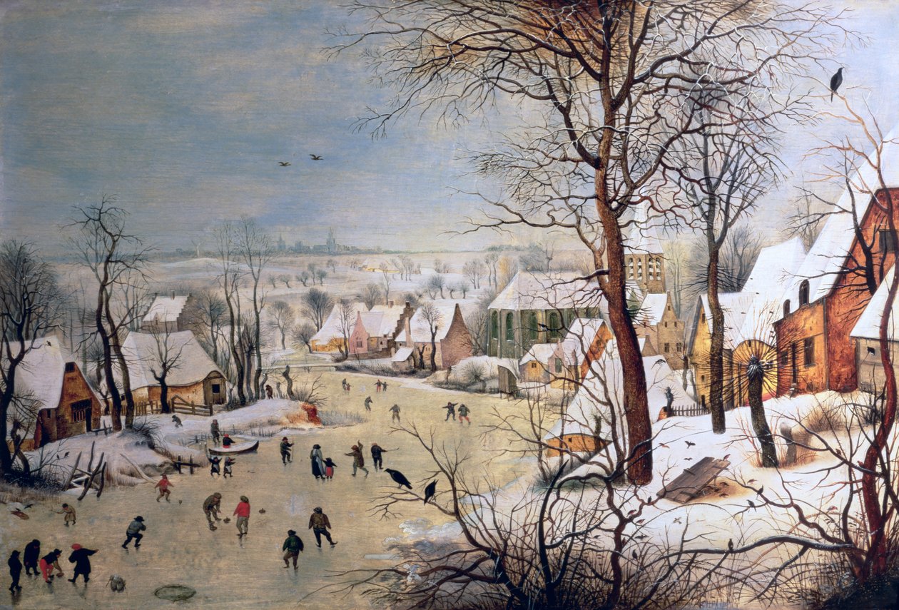Téli táj madárcsapdával, 1601 alkotó: Pieter Brueghel the Younger