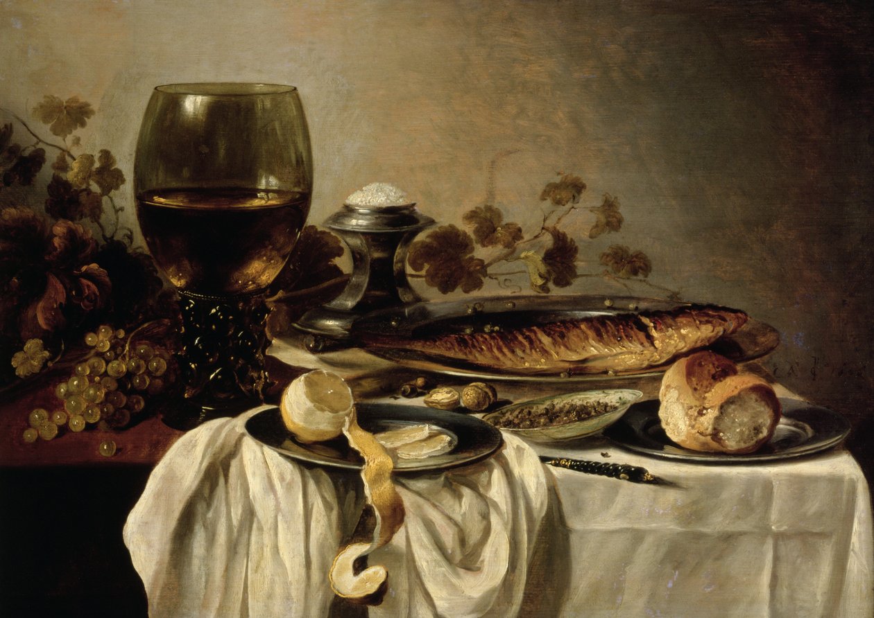 Reggeli, 1646 alkotó: Pieter Claesz