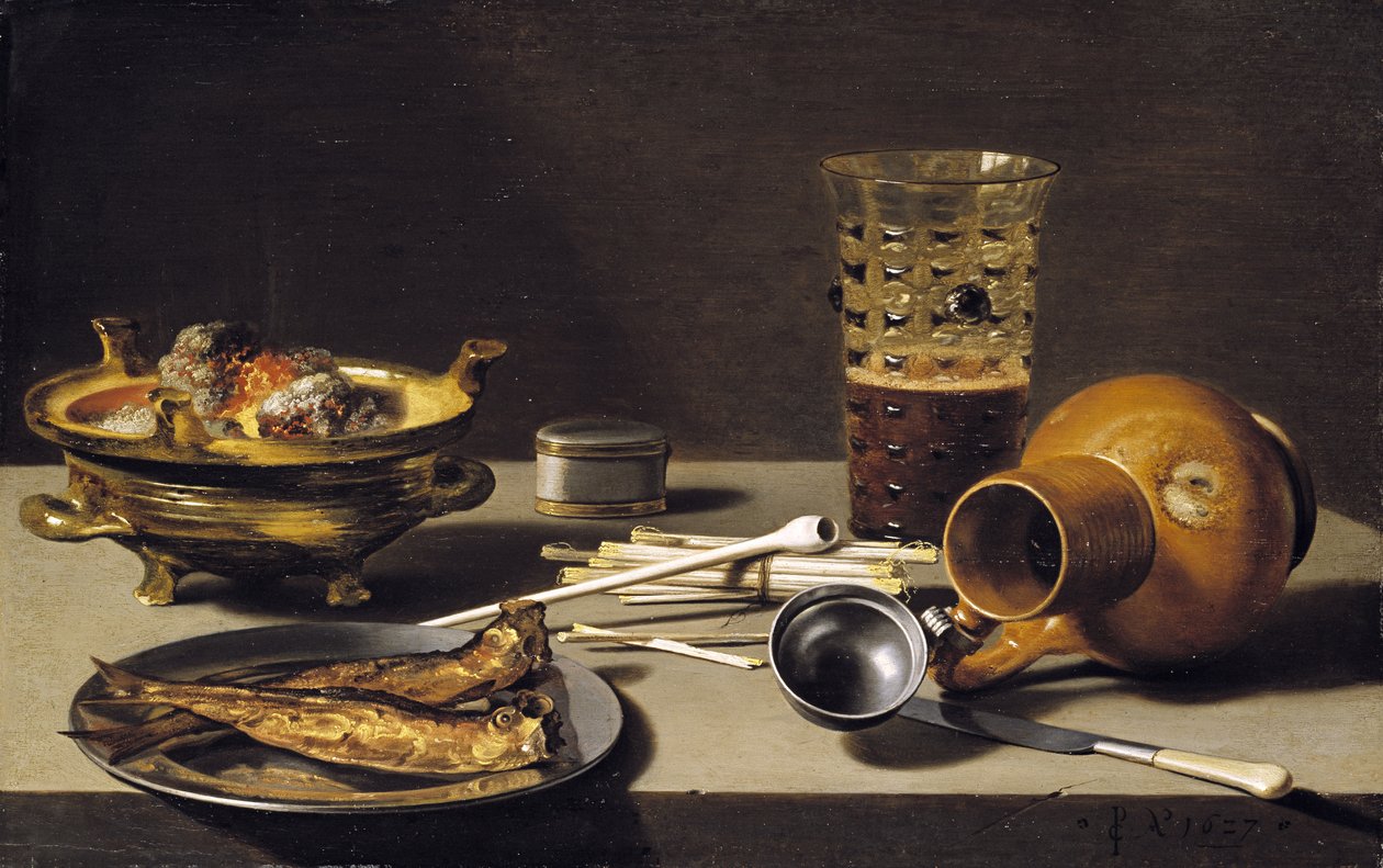 Csendélet, 1627 (olaj, tölgyfa panel) alkotó: Pieter Claesz
