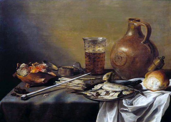 Csendélet pohár sörrel, 1644 alkotó: Pieter Claesz