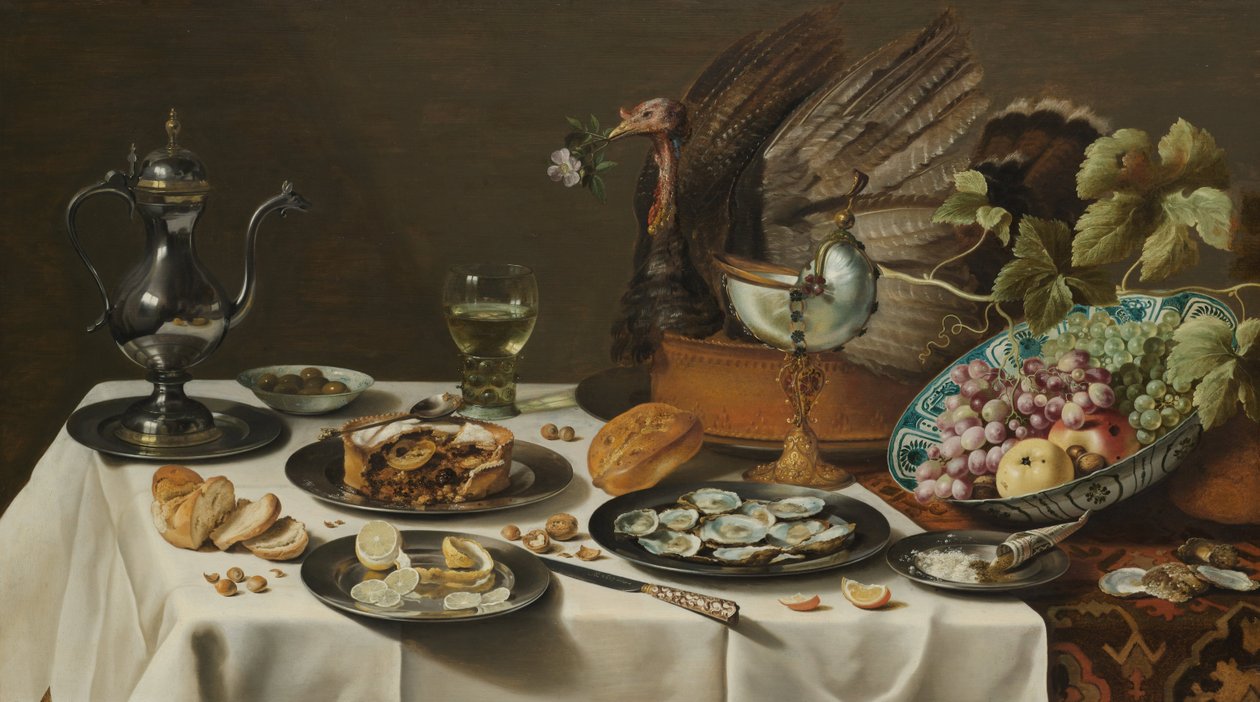 Csendélet pulyka pitével alkotó: Pieter Claesz