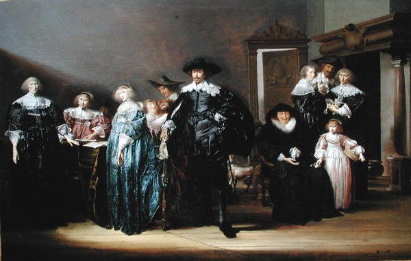 A Twent család portréja egy belső térben, 1633 alkotó: Pieter Codde
