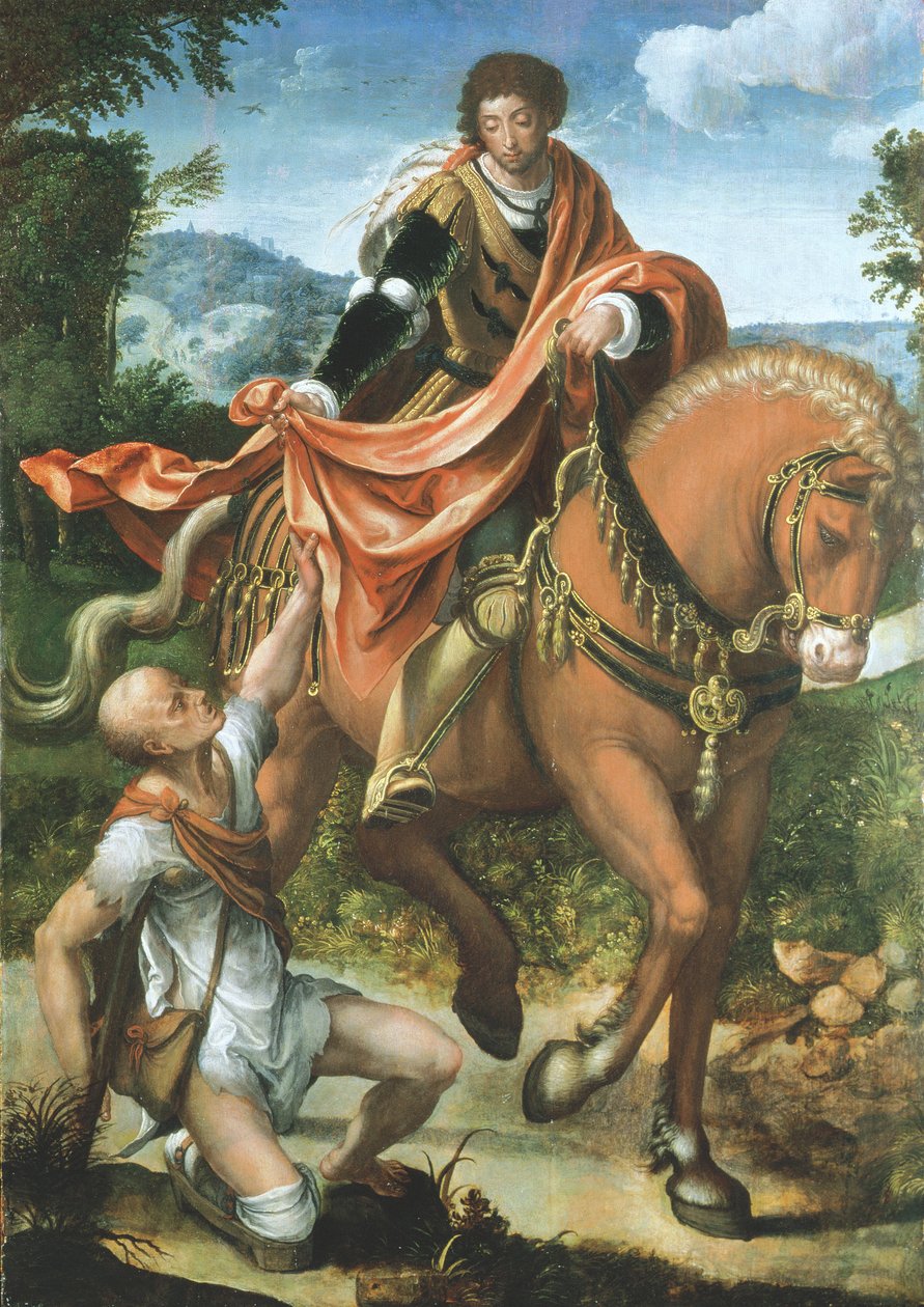 Szent Márton felosztja köpenyét alkotó: Pieter Coecke van Aelst