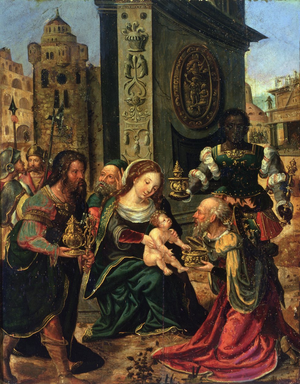 A bölcsek imádása (panel) alkotó: Pieter Coecke van Aelst