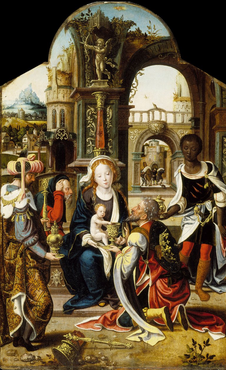 A mágusok imádása, 1530 alkotó: Pieter Coecke van Aelst