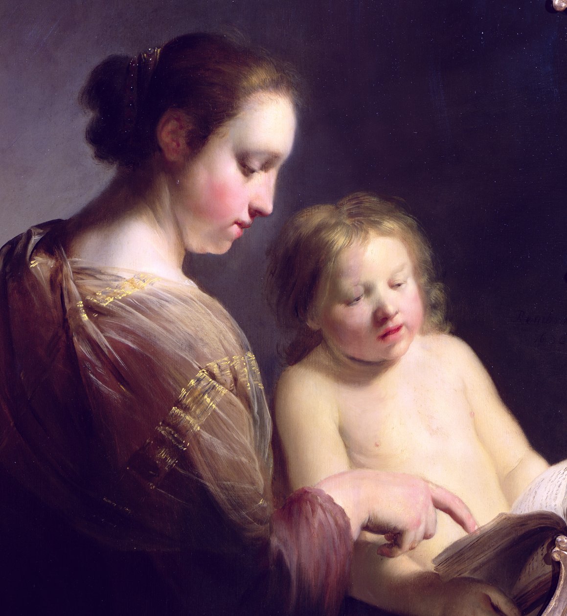 A Szűz, aki olvasni tanítja a csecsemő Krisztust, 1630 körül (177874. részlet) alkotó: Pieter Fransz de Grebber