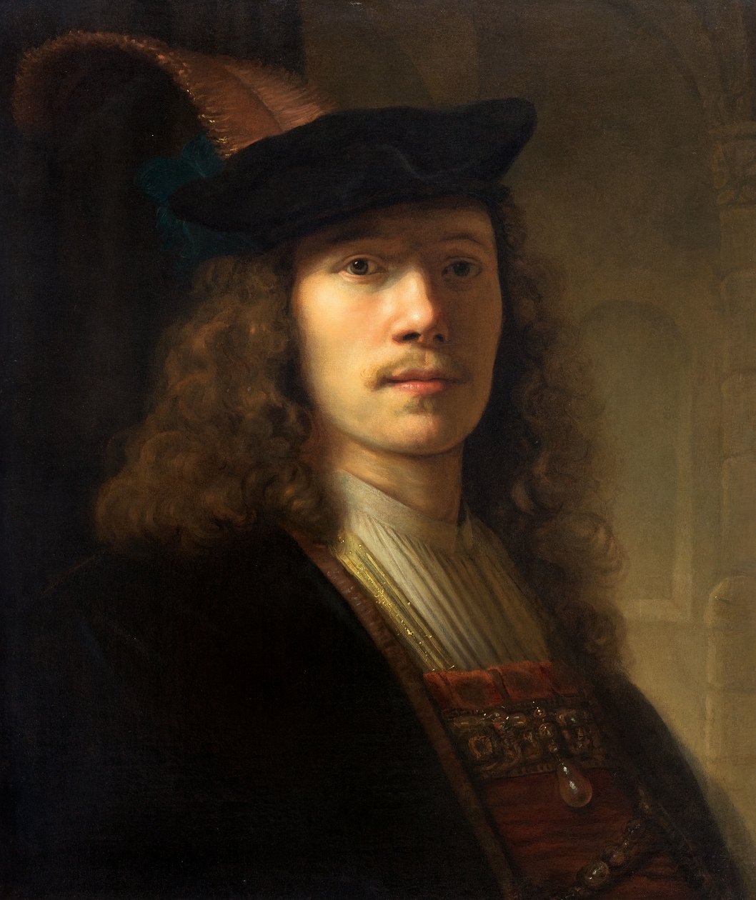 Tollos baretta, árnyékos szemű férfi portréja alkotó: Pieter Hermansz Verelst