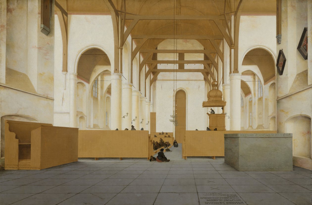 Az assendelfti Sint-Odulphuskerk belseje, 1649 alkotó: Pieter Janszoon Saenredam