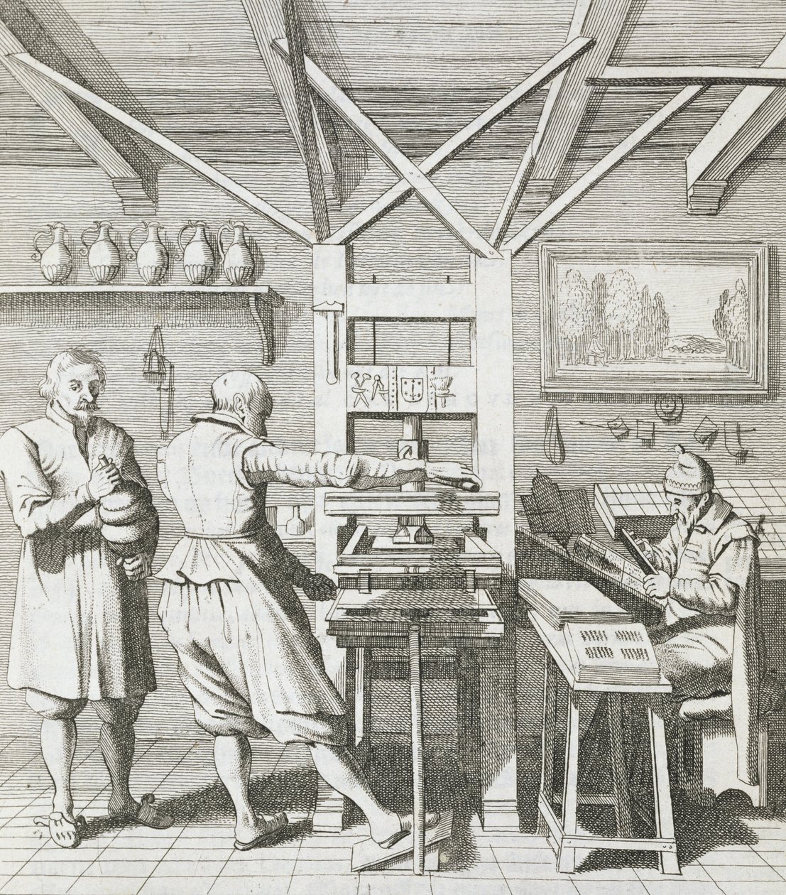 Laurens Janszoon Koster iratanyaga, J. van der Velde metszete, megjelent a 