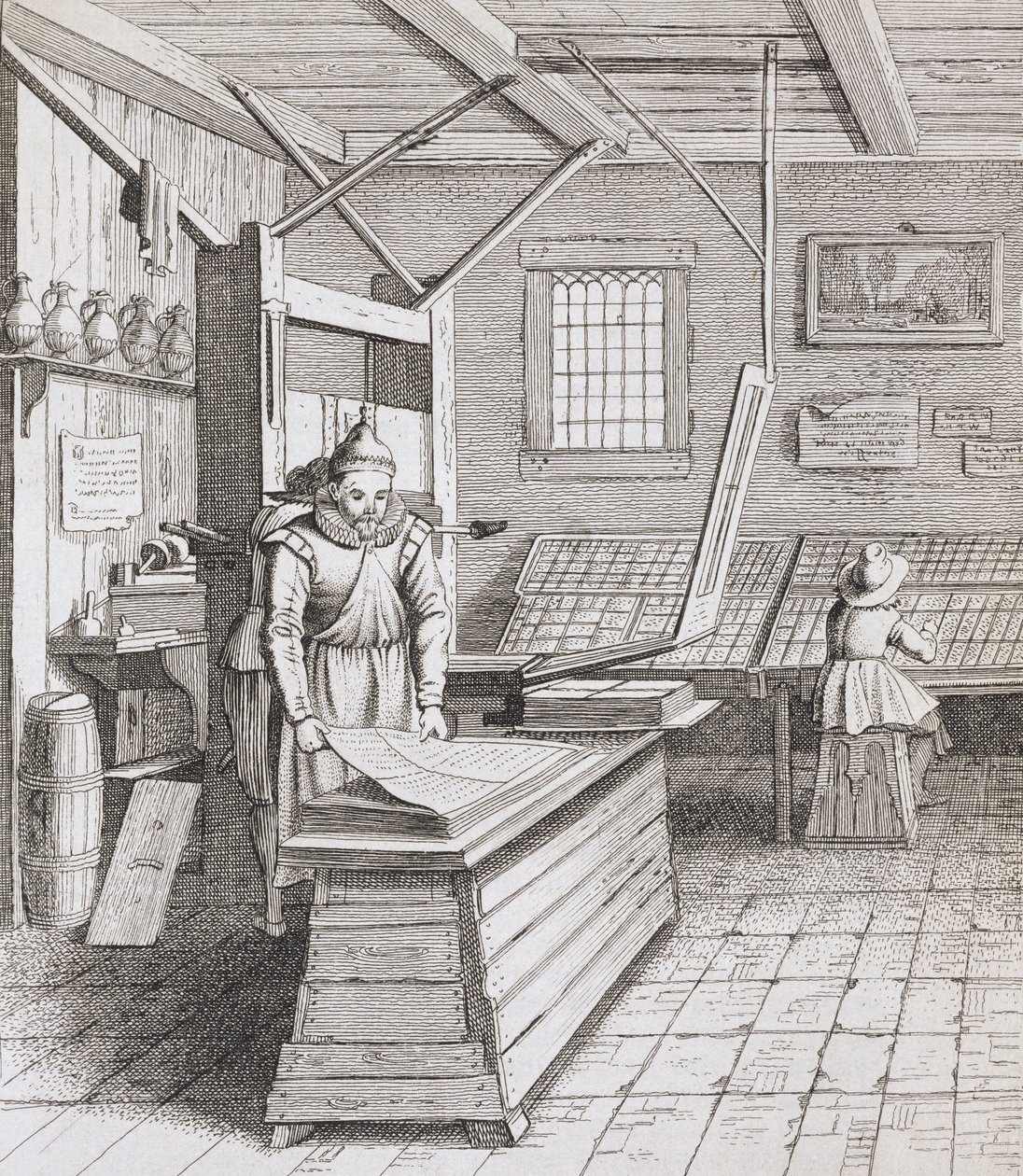 Laurens Janszoon Koster iratanyaga, J. van der Velde metszete, megjelent a 