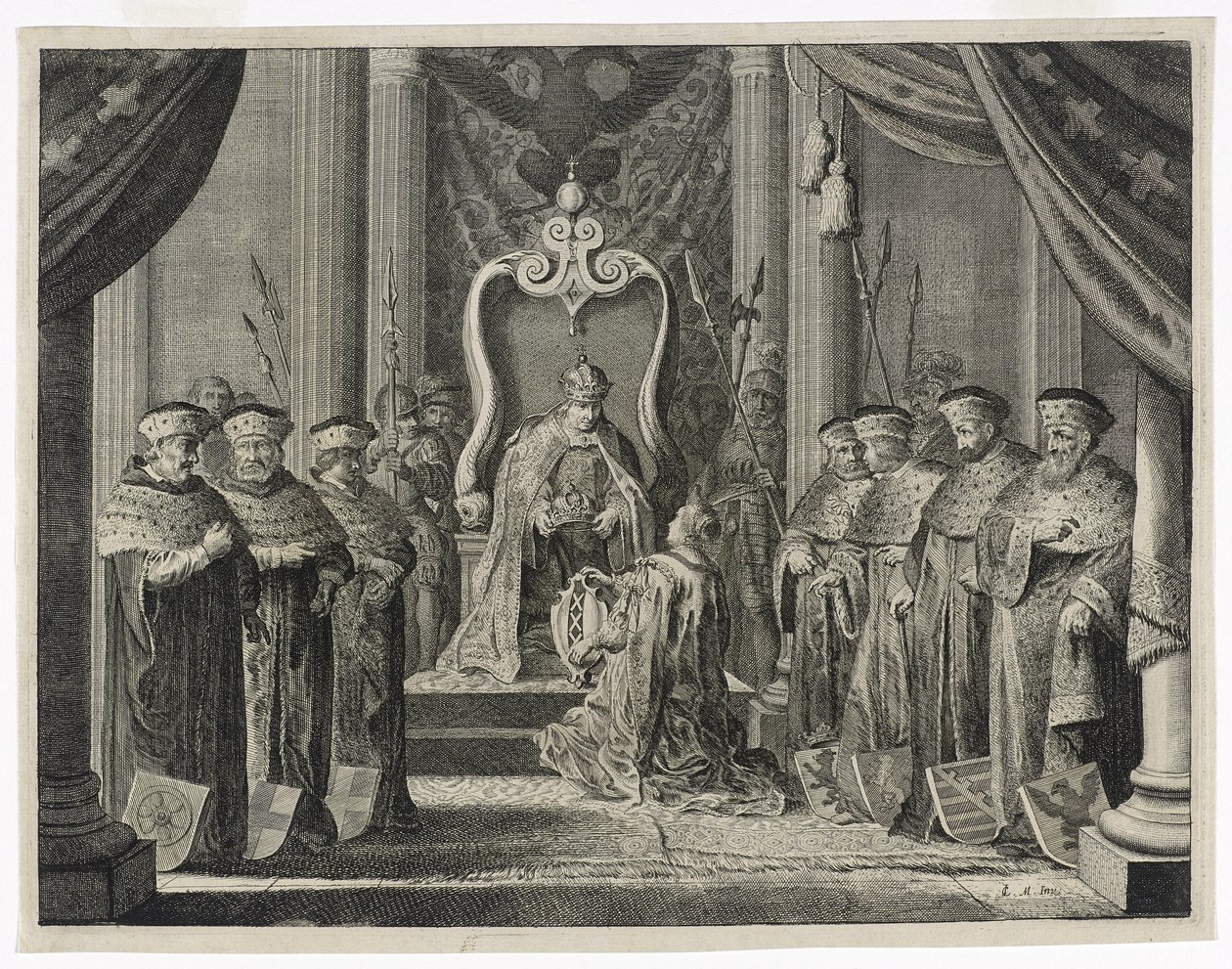 A császári korona adományozása Amszterdam városának, 1638 alkotó: Pieter Nolpe