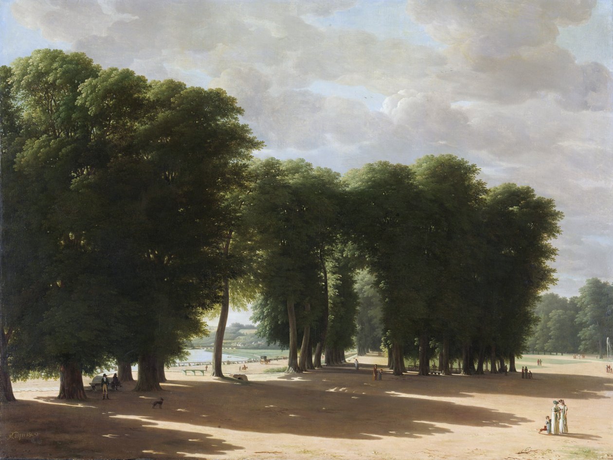 A bejárat a Saint-Cloud parkba, Párizs alkotó: Pieter Rudolph Kleijn