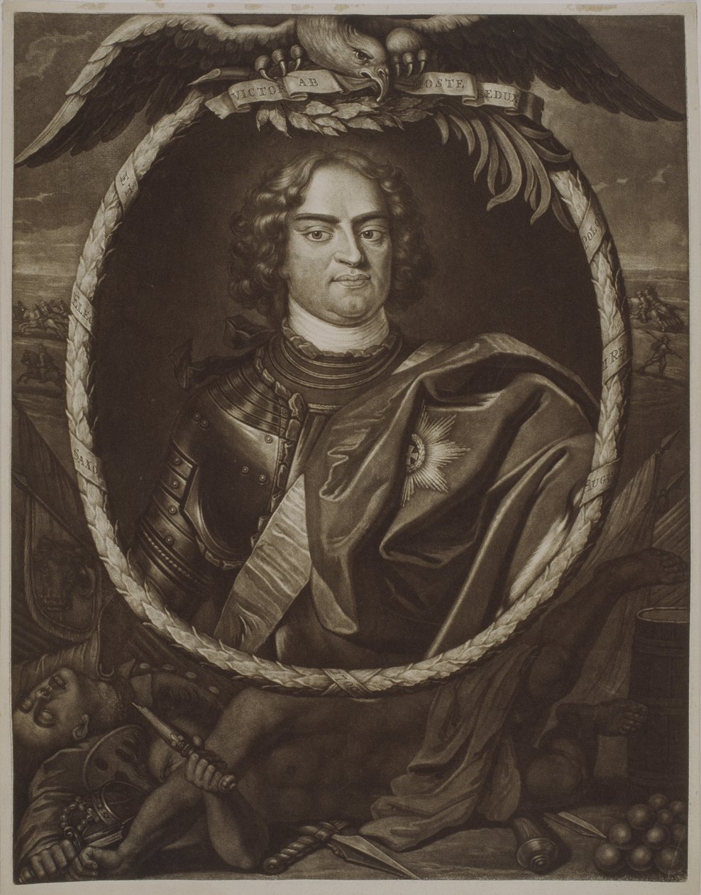 II. Ágoston (1670-1733) lengyel király, 1709 alkotó: Pieter Schenk