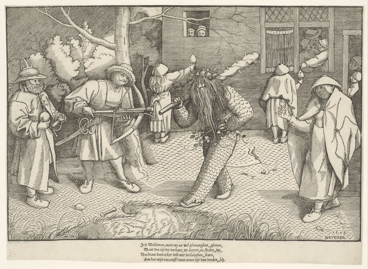 Orson és Valentine maskara, 1566 alkotó: Pieter The Elder after Brueghel