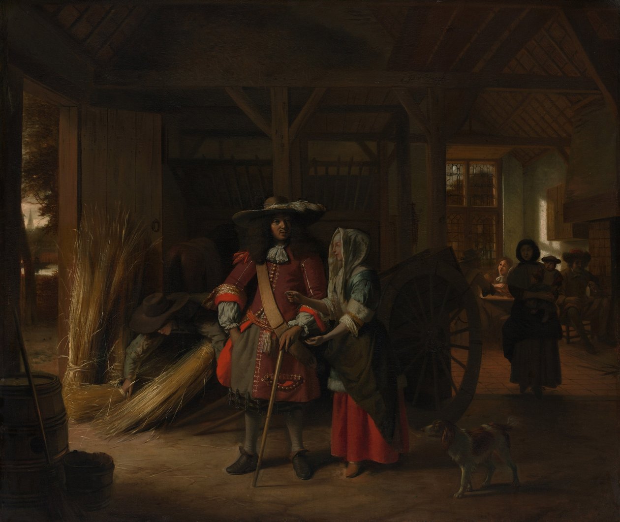 A háziasszony fizetése, 1670 körül alkotó: Pieter de Hooch