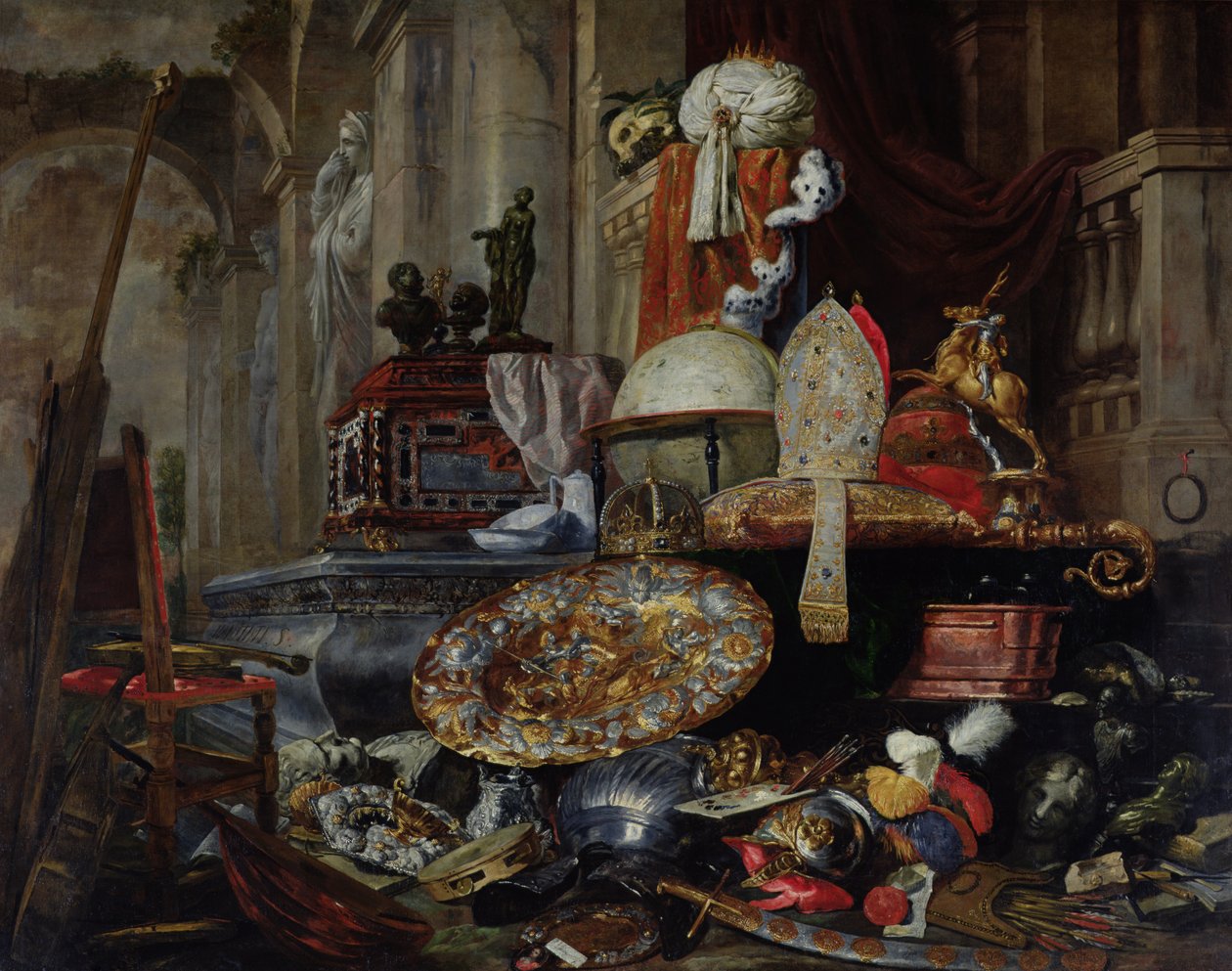 A világ hiúságának allegóriája, 1663 alkotó: Pieter or Peter Boel