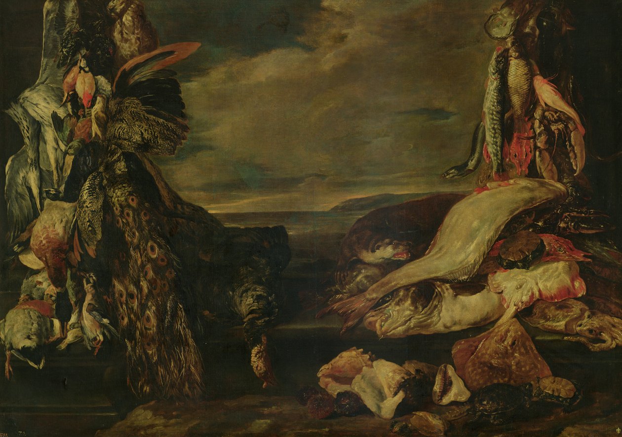 Halott játék és hal csendélete alkotó: Pieter or Peter Boel