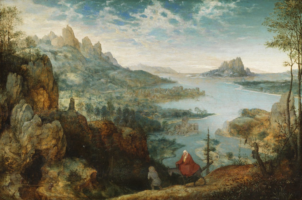 Táj az egyiptomi repüléssel, 1563 alkotó: Pieter Bruegel the Elder