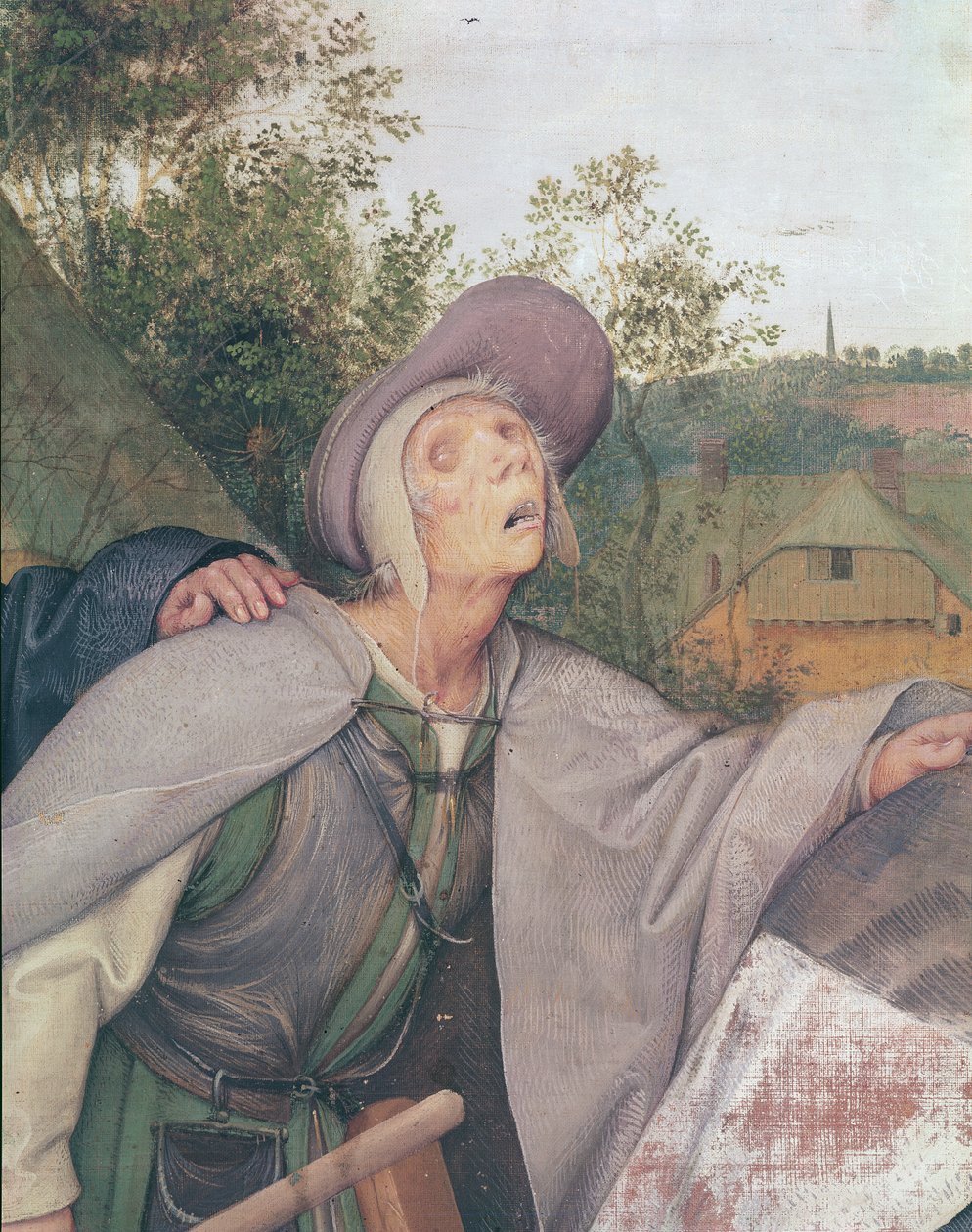 Példabeszéd a vakról, egy vak ember részlete, 1568 olaj, vászon, 29163 részlet alkotó: Pieter Bruegel the Elder