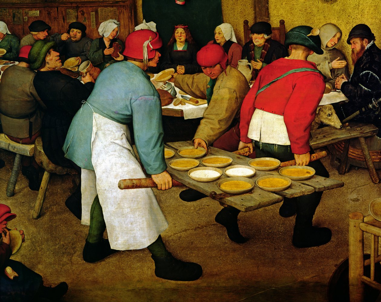 Parasztlakodalom Bauernhochzeit, 1568 olaj, tábla részlet 68946 alkotó: Pieter Bruegel the Elder