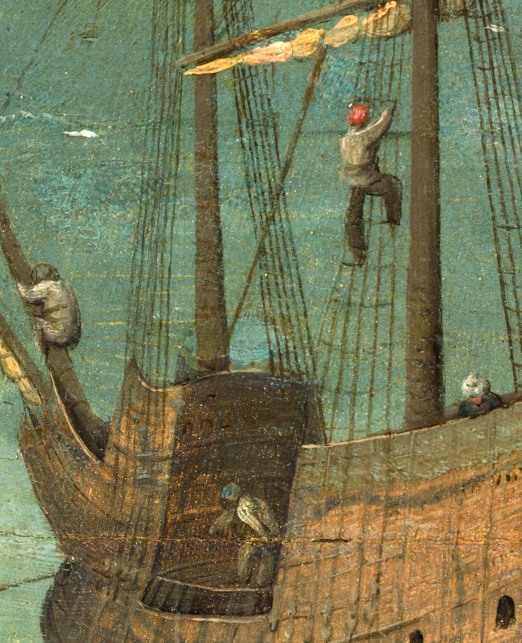 Hajókötélzet részlet a Bábel tornyából, 1563 alkotó: Pieter Bruegel the Elder