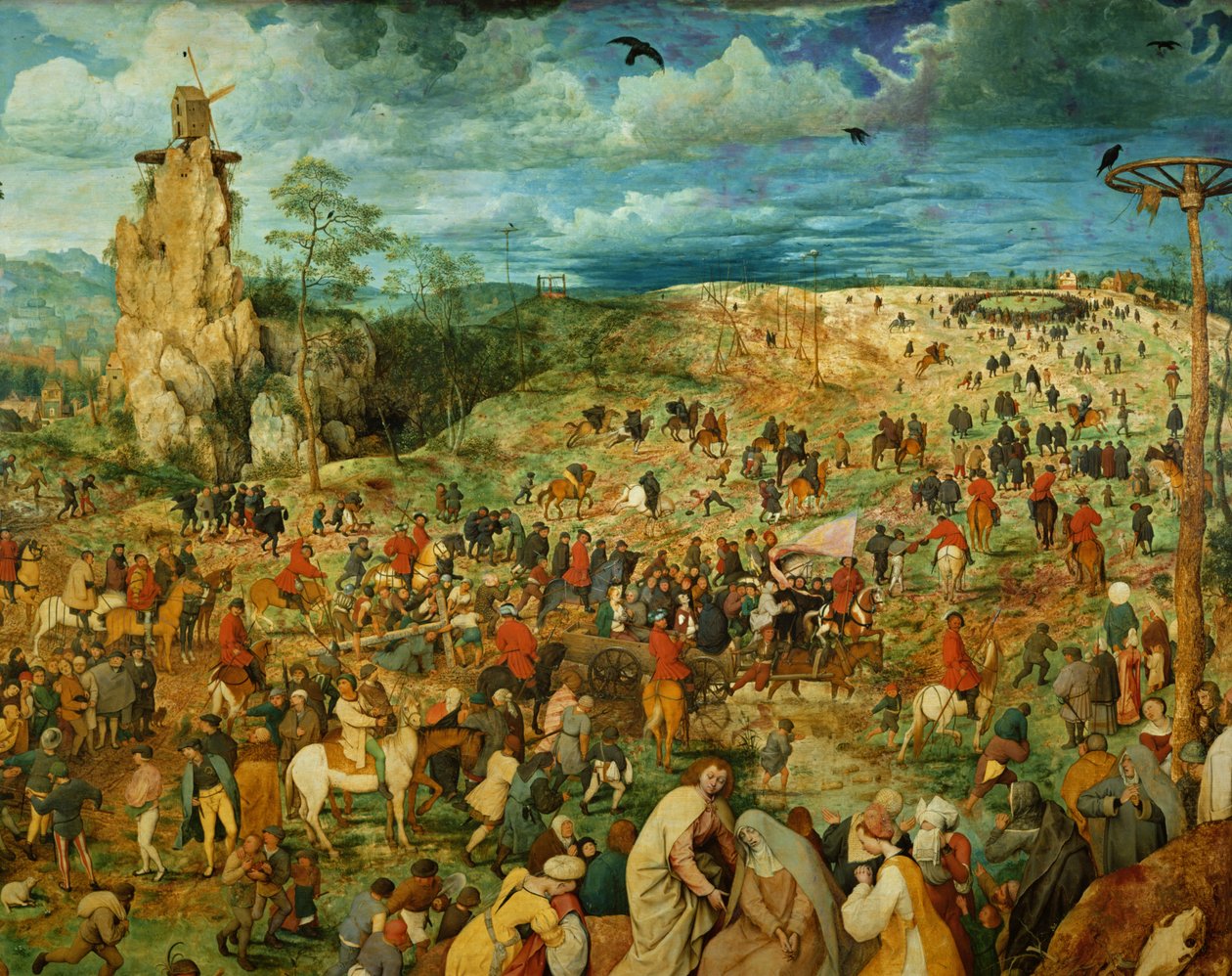 Az út a Golgotára, 1564 olaj, tábla részlet 186439 alkotó: Pieter Bruegel the Elder