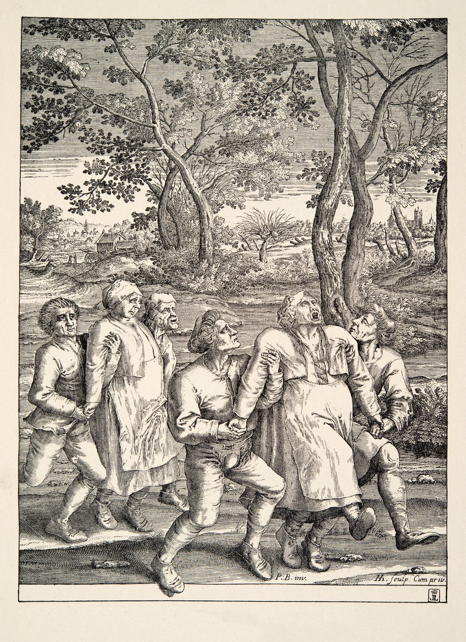 Két parasztcsoport az epilepsziás zarándoklatot követően, 1642 körül alkotó: Pieter Bruegel the Elder