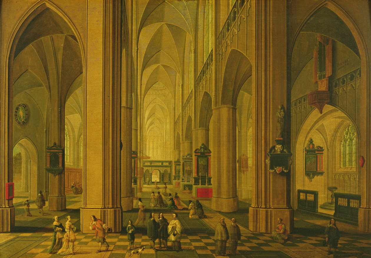 Egy antwerpeni templom belseje, 1660 körül alkotó: Pieter the Elder Neeffs
