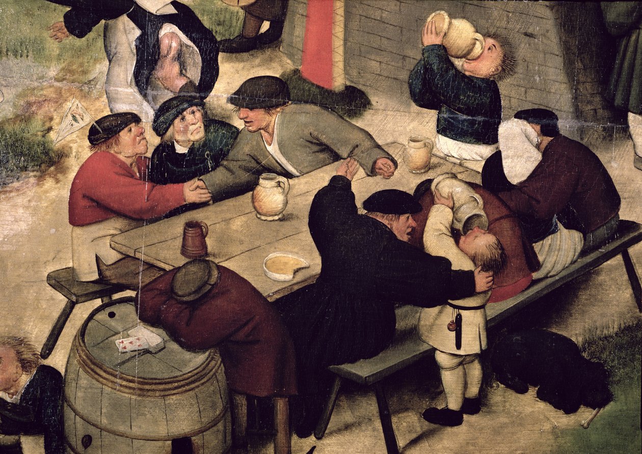 Vásár színházi bemutatóval, 1600 körül (részlet) alkotó: Pieter Brueghel the Younger