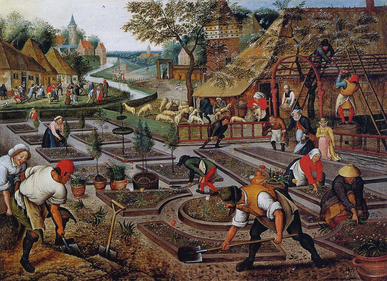 Kertészet, 1637-38 körül alkotó: Pieter Brueghel the Younger