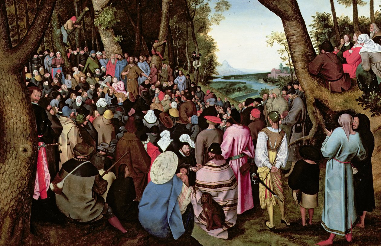 Keresztelő Szent János igehirdetés (panel) alkotó: Pieter Brueghel the Younger