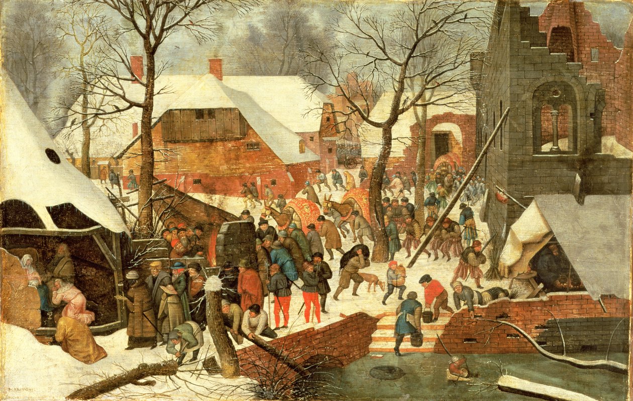 A mágusok imádása (panelről átvitt olaj, vászon) (lásd még: 15802 és 69449) alkotó: Pieter Brueghel the Younger